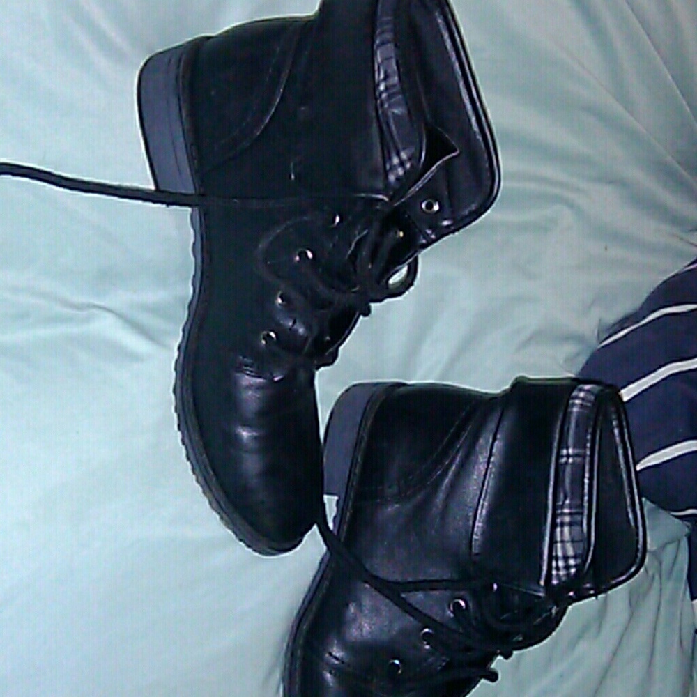 Leather ankle  boots